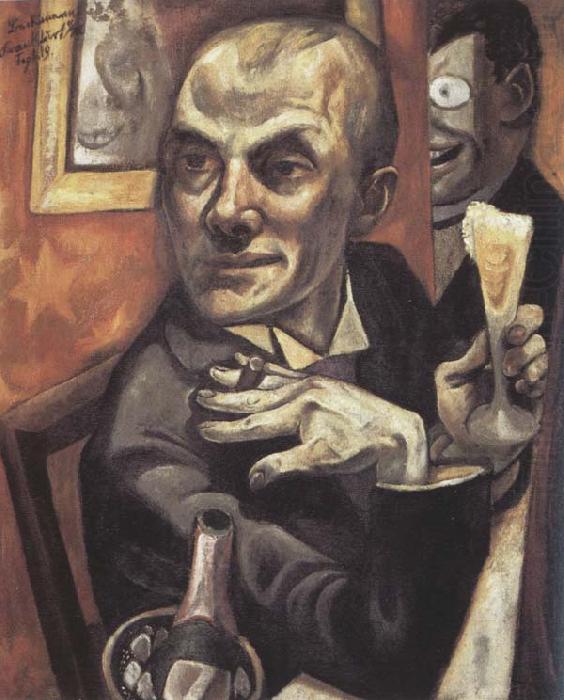 Max Beckmann Self-Portrait with a Glass of Champagne china oil painting image